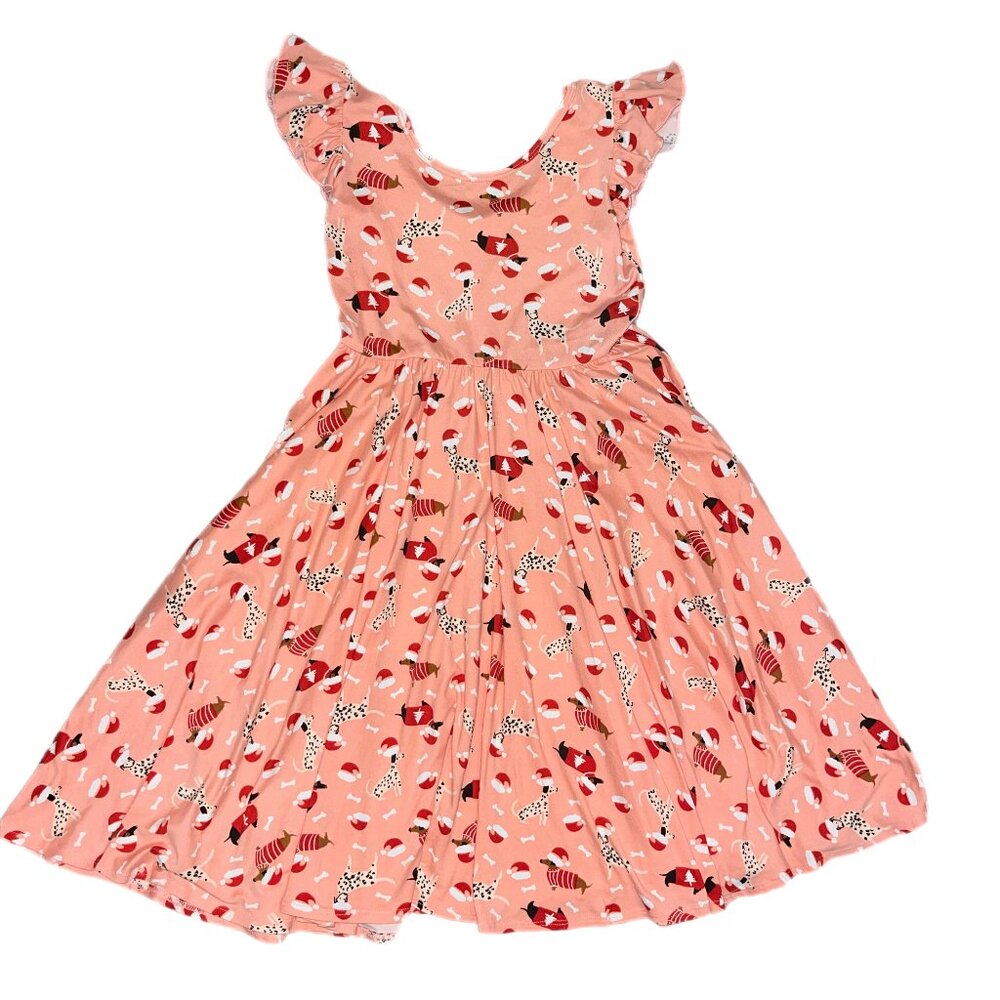 Dot Dot Smile Holiday dress (Santa Dogs)